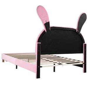 Polsterbett GLOWVELVZoo Ⅰ Pink - Holzwerkstoff - Metall - Textil - 147 x 152 x 204 cm