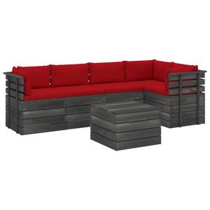 Gartensitzgruppe K5429(6-tlg) Rot - Massivholz - 72 x 65 x 60 cm