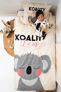 Literie Koala Koality Sleep Gris - Fibres naturelles - 135 x 1 x 200 cm