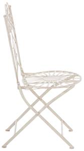 Chaises de jardin Indra Lot de 2 Blanc crème