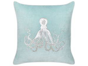 Coussin décoratif LAMINARIA Bleu - Bleu clair - Argenté - Nombre de pièces dans le lot : 1