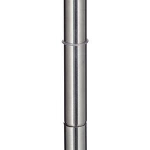 Teleskop Duschregal Edelstahl Silber - Metall - Kunststoff - 33 x 260 x 21 cm