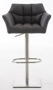 Tabouret de bar Damaso Lot de 2 Gris minéral - Argenté