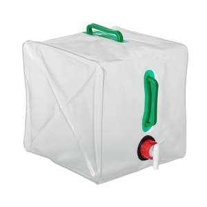 Faltbarer Wasserkanister 3er Set 20 l Grün - Rot - Kunststoff - 27 x 30 x 27 cm