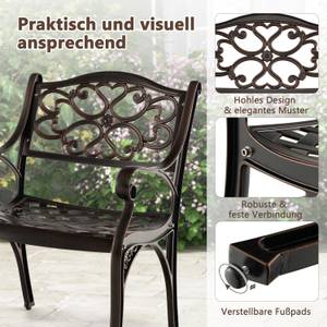 Gartenstühle ZB33681IZ-4DE (2er Set) Braun - Metall - 57 x 82 x 60 cm