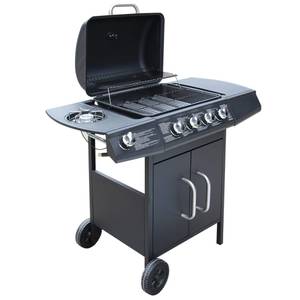 Gasgrill Schwarz - Metall - 56 x 100 x 104 cm