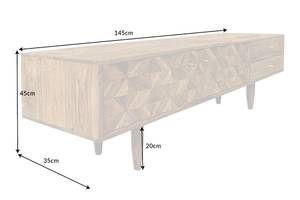 TV-Lowboard ALPINE Braun - Massivholz - 145 x 45 x 35 cm