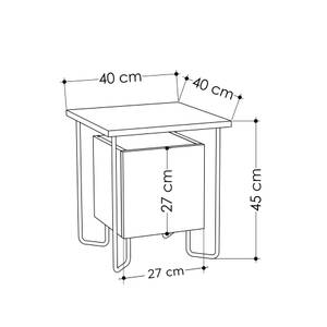 Nachttisch ACRES -  Dunkelbraun Braun - Holzwerkstoff - 40 x 45 x 40 cm