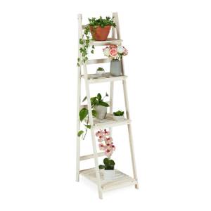 Escalier pour fleurs en bois blanc 50 x 160 cm