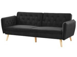 2-Sitzer Sofa BARDU Schwarz - Eiche Hell