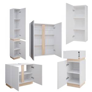 Badmöbel Set Gloria 40891 Braun - Weiß - Holzwerkstoff - 70 x 55 x 34 cm