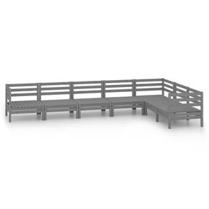 Garten-Lounge-Set Grau - Massivholz - Holzart/Dekor - 64 x 63 x 64 cm