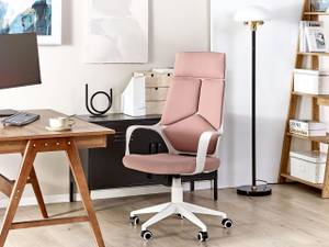 Chaise de bureau DELIGHT Pêche - Rose foncé - Blanc