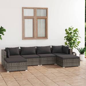 Garten-Lounge-Set (6-teilig) 3013633-1 Anthrazit - Grau