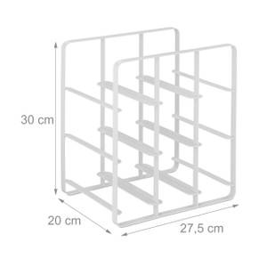 Weinregal Metall für 9 Flaschen Weiß