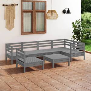 Mobilier de jardin Gris - Bois massif - Bois/Imitation - 64 x 29 x 64 cm