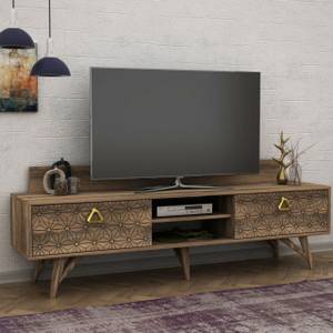 TV Lowboard Yakamoz Walnuss Braun - Holzwerkstoff - 180 x 49 x 30 cm