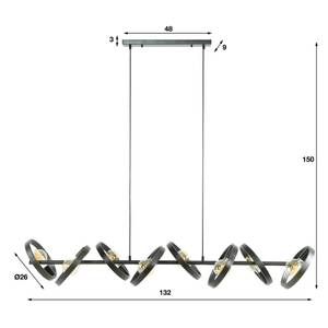 Pendelleuchte Beam 160 x 150 x 42 cm