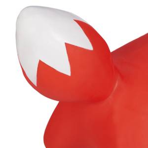 Hüpftier Fuchs rot Schwarz - Rot - Weiß - Kunststoff - 70 x 42 x 28 cm