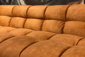 Sofa ROSARIO Velvet Gold - Breite: 207 cm