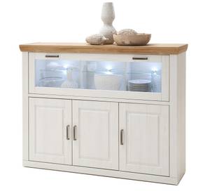 Highboard Bruneck 2 mit LED Braun - Holzwerkstoff - Kunststoff - 163 x 123 x 40 cm