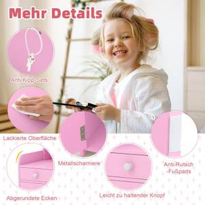 Kinder Schminktisch TK32382 Pink - Holzwerkstoff - 41 x 94 x 80 cm