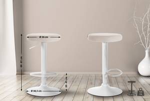 Tabouret de bar Ponte Lot de 2 Crème