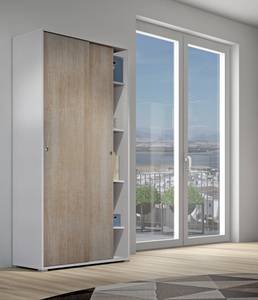 Armoire Dalia Chêne et Blanc Chêne