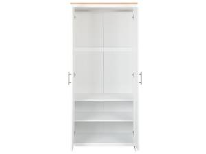 Kleiderschrank SELLIN Braun - Weiß - Holzwerkstoff - 79 x 180 x 52 cm