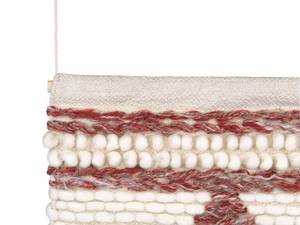 Wandbehang SAIF Beige - Rot - Echtfell - 43 x 90 x 1 cm