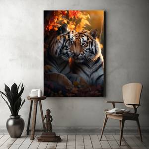 Leinwandbild Tiger-Romance 20 x 30 cm