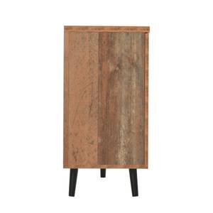 Sideboard NaturⅢ Braun - Holzwerkstoff - Metall - 35 x 70 x 140 cm