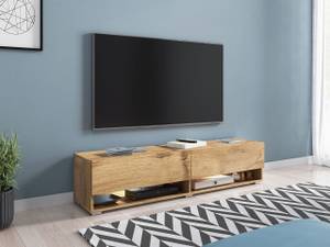 TV-Lowboard A140 mit RGB Beleuchtung Braun - Holzwerkstoff - 140 x 30 x 33 cm