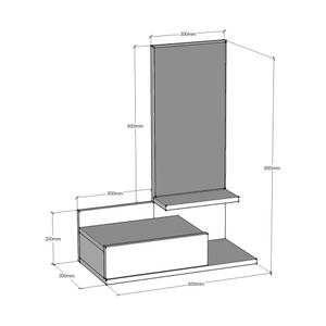 Étagère murale Gundsø Blanc - Bois manufacturé - 60 x 20 x 30 cm