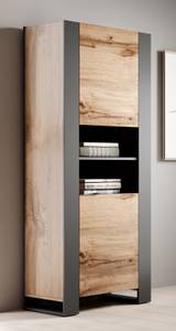 Vitrinenschrank WOOD 65x40x171 Beige - Grau - Holzwerkstoff - Kunststoff - 65 x 171 x 40 cm