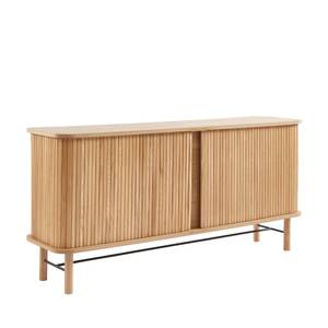 Buffet design Mati Marron - En partie en bois massif - 160 x 75 x 40 cm