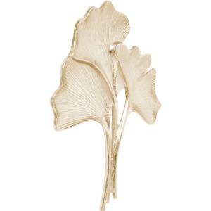 Wandschmuck Ginkgo  Klein Gold - Metall - 38 x 36 x 2 cm