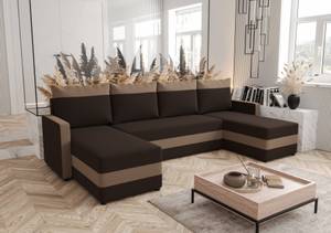 Ecksofa PALI-U Beige - Braun