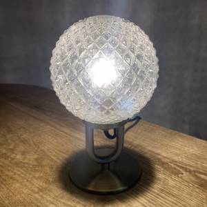 Lampe ronde à poser verre CRISTAL 6757 Gris - Verre - 15 x 23 x 15 cm