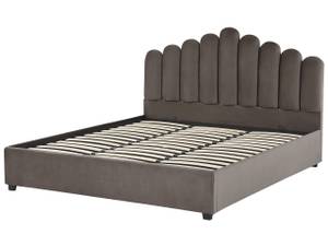 Lit double VINCENNES Beige - Noir - Taupe - Largeur : 187 cm