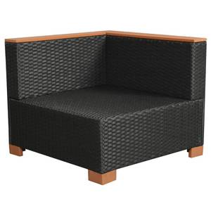 Gartenmöbel-Set Schwarz - Metall - Polyrattan - 74 x 29 x 74 cm