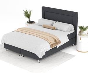 Boxspringbett Laguno Schwarz - Breite: 200 cm