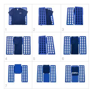 2 x Planches à plier le linge en bleu Bleu - Matière plastique - 59 x 71 x 1 cm