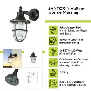 Wandleuchte SANTORIN Schwarz - Silber / Grau - Silbergrau