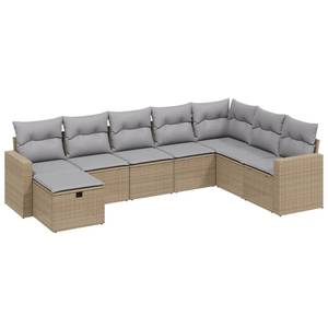 Gartensitzgruppe K6690(8-tlg) Beige - Massivholz - 69 x 62 x 62 cm