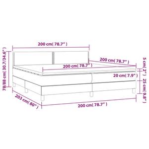 Boxspringbett 3017288-8 Taupe - Breite: 200 cm