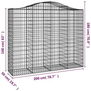 Panier de gabion 3017642-2 200 x 180 cm