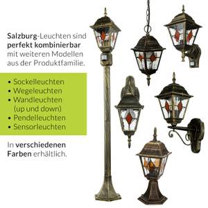 Wandlampe SALZBURG Gold - Graumetallic - Silber / Grau - Silbergrau - 25 x 40 x 24 cm
