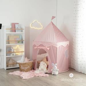 Spielzelt für Kinder, Ø 100 cm Pink - Textil - 100 x 135 x 100 cm