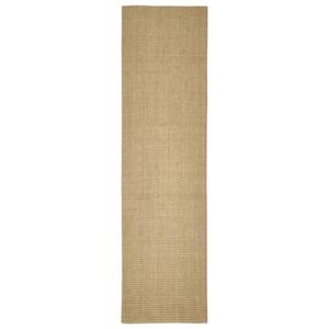 Tapis en sisal 3032244-1 Marron châtaignier - 80 x 300 cm